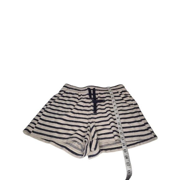 Old Navy Shorts Women Sz‎ M Blue And White Beach Fleece Drawstring Casual - Picture 4 of 6